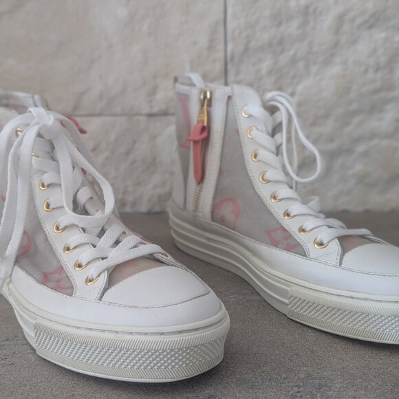 Louis Vuitton Mesh High Top Sneaker, European Size 38 - Picture 5 of 9